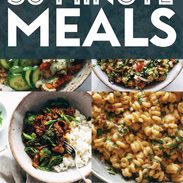 Collage of 30 minute meals