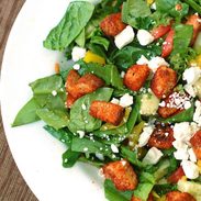 A picture of Greek Salad with Paprika Croutons