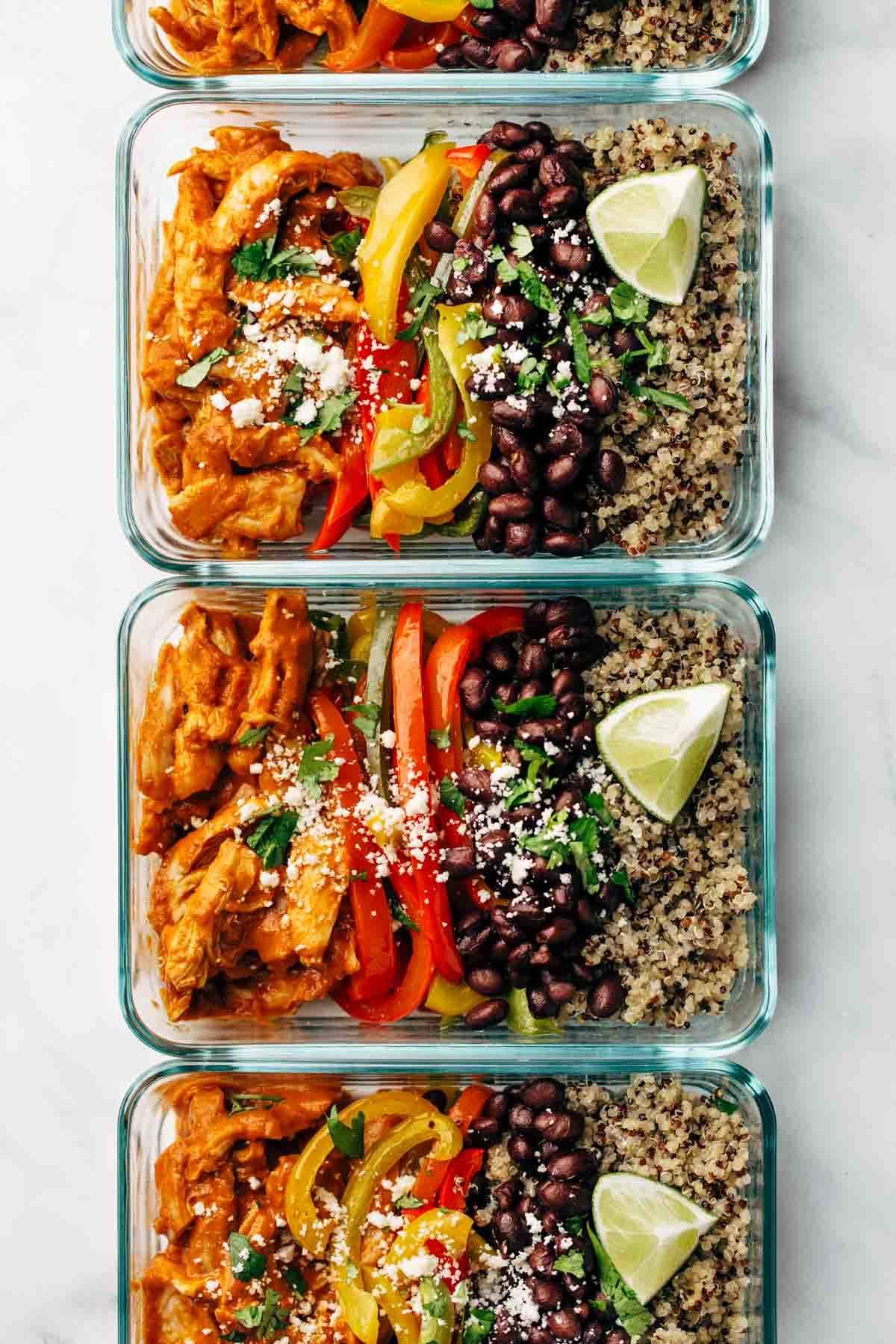 Chicken tinga bowls.